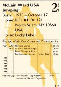 1995 Collect-A-Card Equestrian #114 McLain Ward / Lucky Luke Back